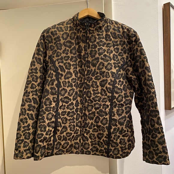 Reversable Black/Leopard Print jacket XL - Picture 3 of 7